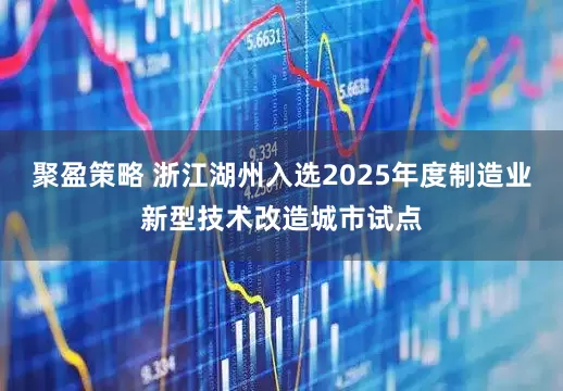 聚盈策略 浙江湖州入选2025年度制造业新型技术改造城市试点