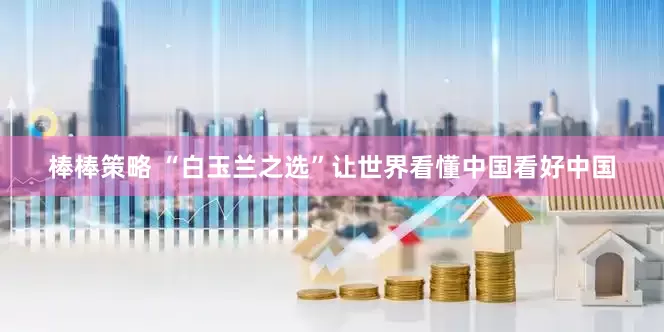 棒棒策略 “白玉兰之选”让世界看懂中国看好中国