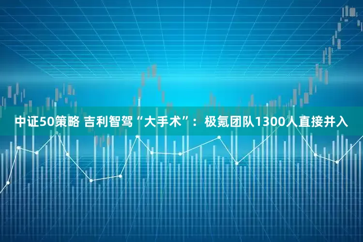 中证50策略 吉利智驾“大手术”：极氪团队1300人直接并入