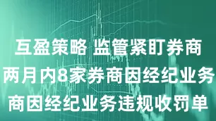 互盈策略 监管紧盯券商合规展业，两月内8家券商因经纪业务违规收罚单